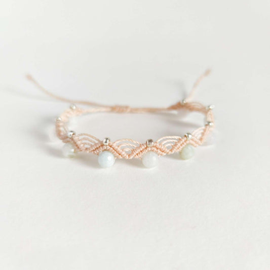 Amazonit Makramé karkötő