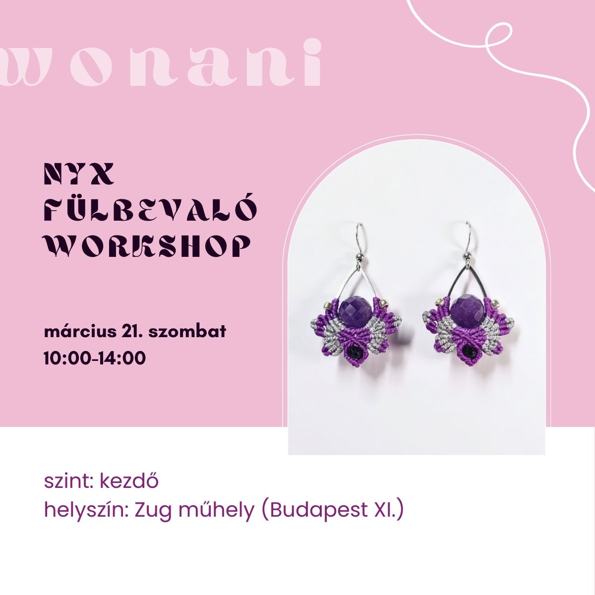 Kezdő makramé ékszerkészítő workshop – Kreatív barátnős program Budapesten