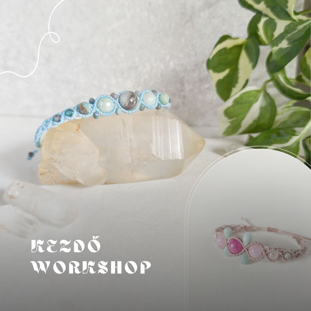 Kezdő mikro-makramé karkötő készítő workshop