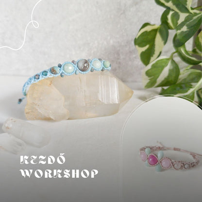 Kezdő mikro-makramé karkötő készítő workshop