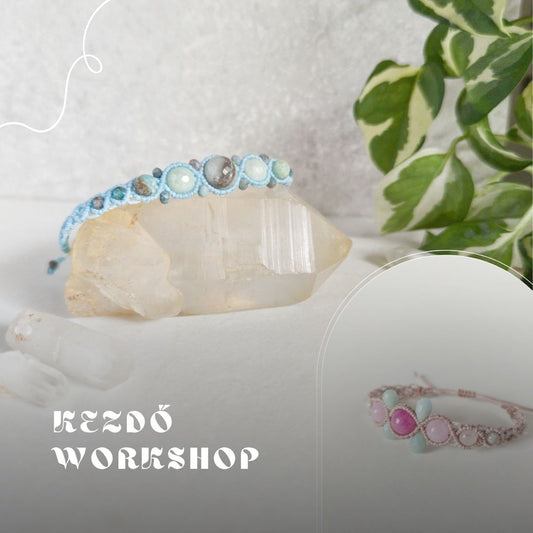 Kezdő mikro-makramé karkötő készítő workshop
