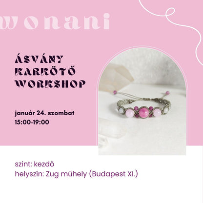 Kezdő makramé ékszerkészítő workshop – Kreatív barátnős program Budapesten