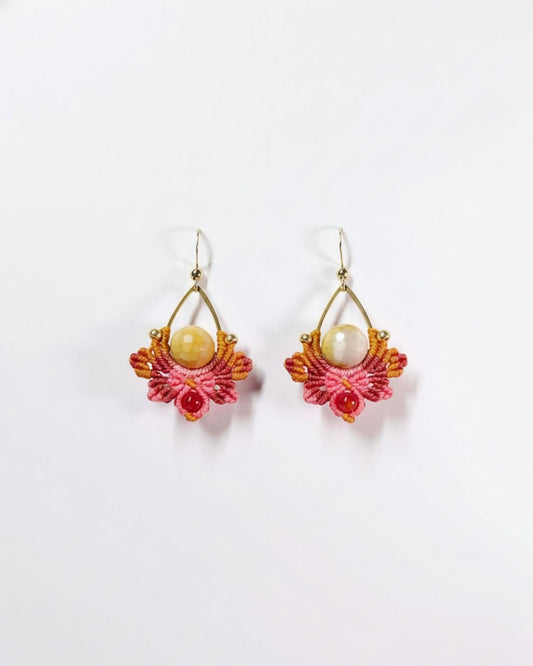 Őszies Nyx fülbevaló mookaittal és acháttal