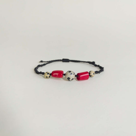 Dalmata Jáspis Makramé karkötő