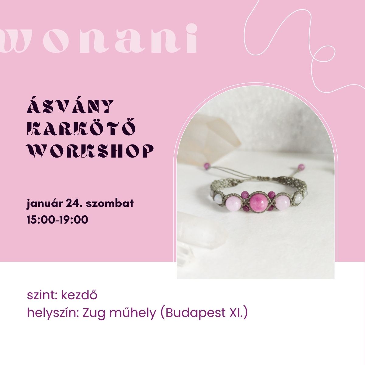 Makramé ékszerkészítő workshop – Kreatív barátnős program Budapesten