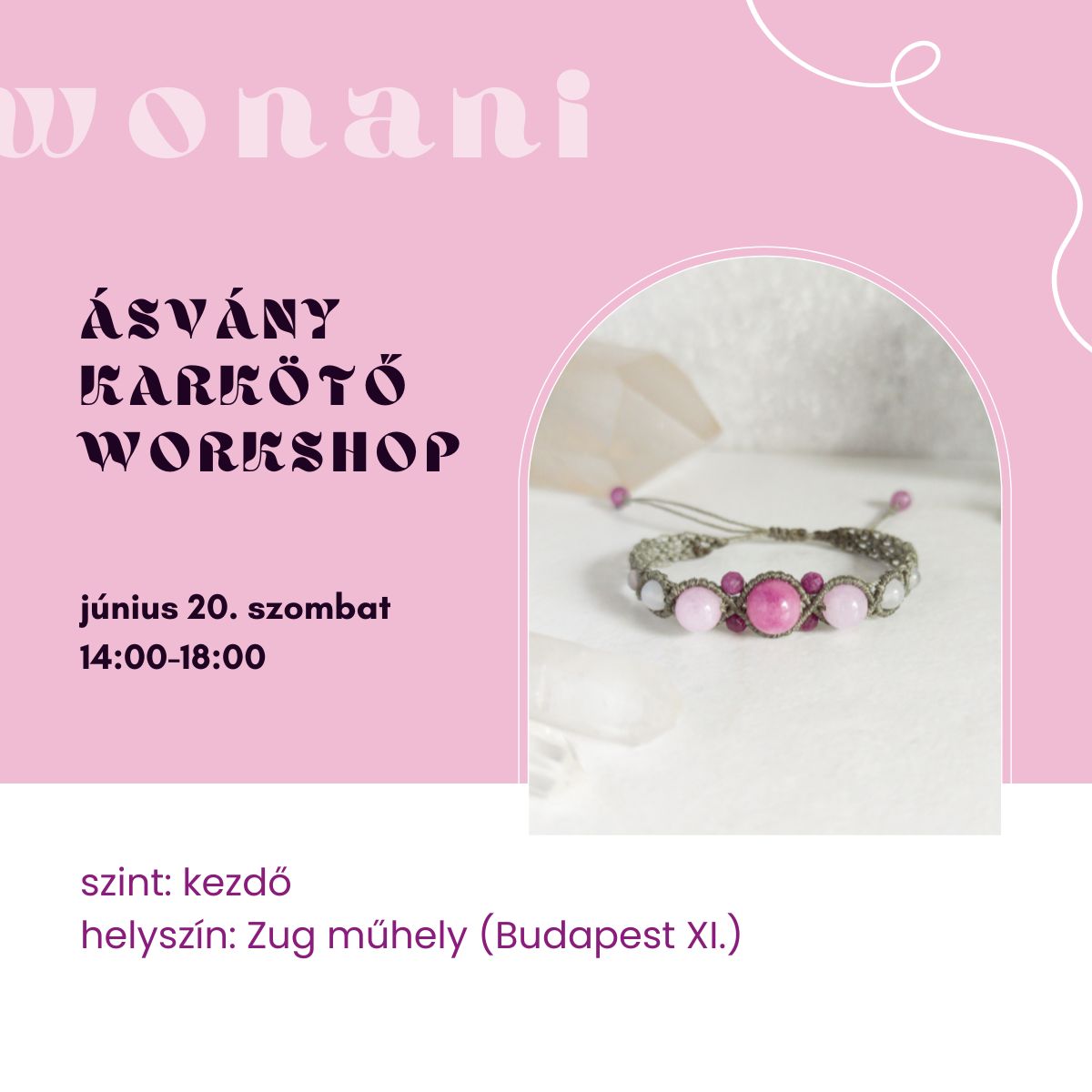 Kezdő makramé ékszerkészítő workshop – Kreatív élmény program Budapesten