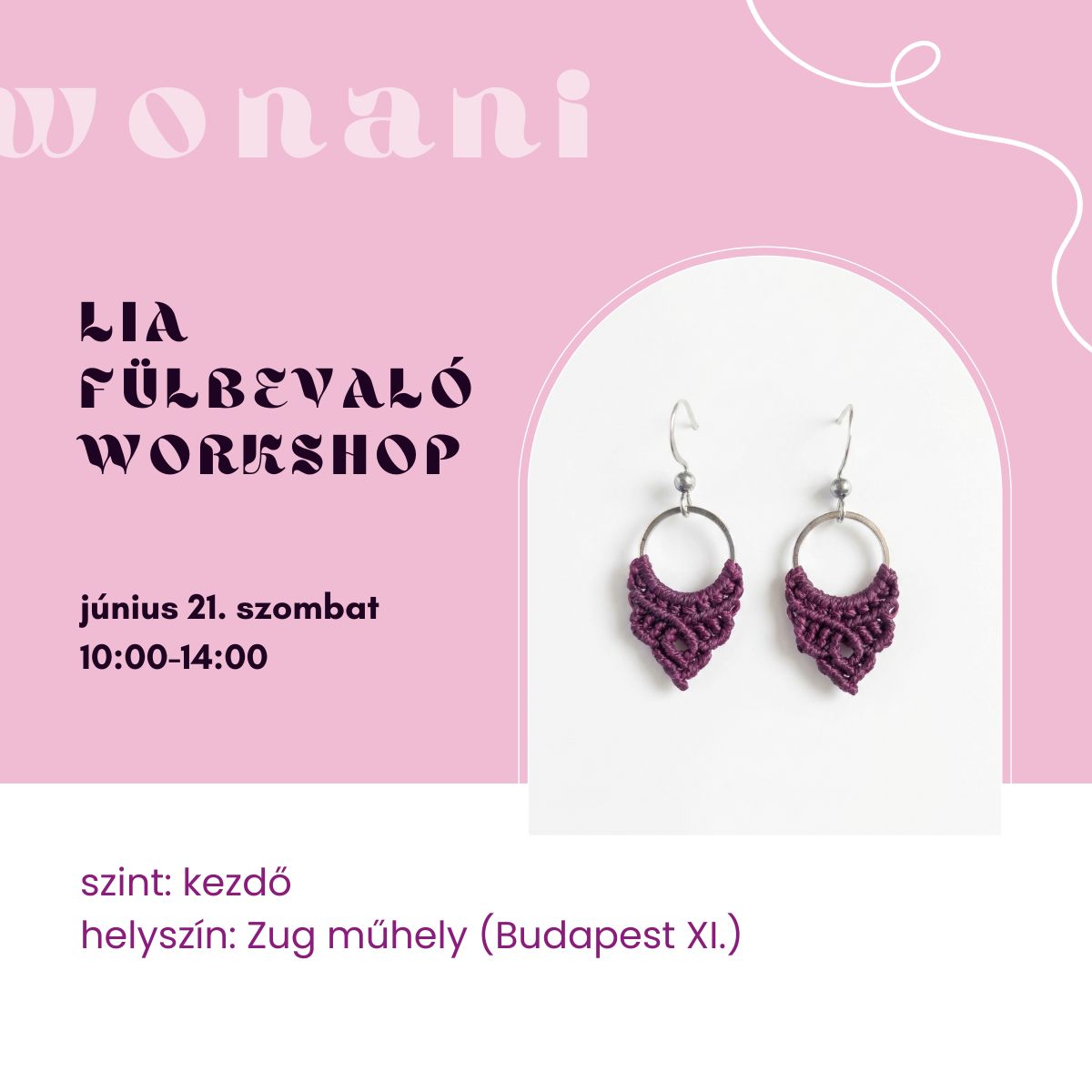 Kezdő makramé ékszerkészítő workshop – Kreatív élmény program Budapesten